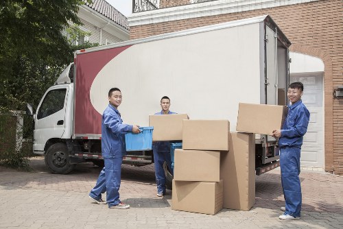 Packing materials and carefully prepared moving boxes for a Pimlico home move