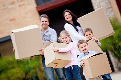 Removal van loading for a central London Pimlico property move