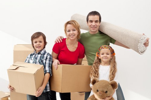 Packing and loading household items for a Pimlico relocation
