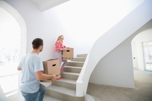 Carefully wrapped furniture ready for secure storage