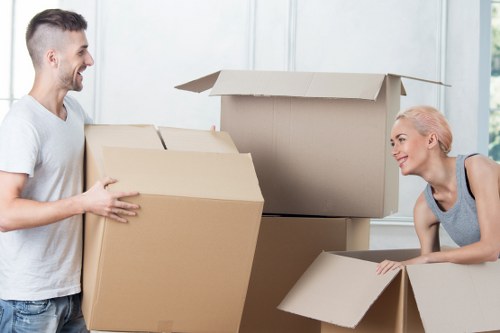 Preparing household items for storage during a Pimlico home move