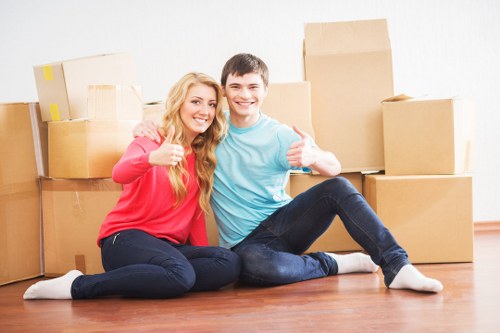 Careful handling of fragile items during a flat removal in Pimlico